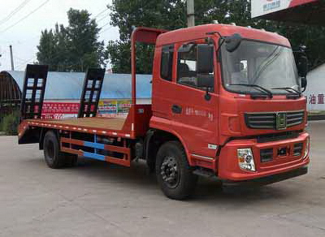 一汽凌河國五單橋平板運輸車CLW5160TPBLH5挖掘機運輸車
